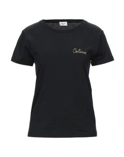Shop Celine T-shirt In Black