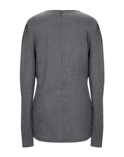 Shop Isabel Marant Woman T-shirt Grey Size 10 Virgin Wool, Cotton