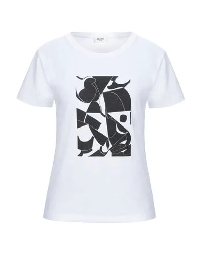 Shop Celine T-shirt In White