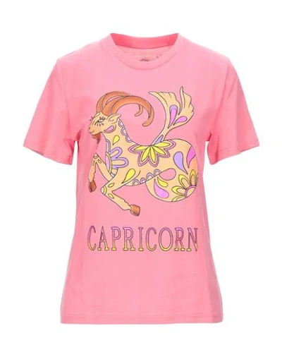 Shop Alberta Ferretti Woman T-shirt Pink Size S Cotton