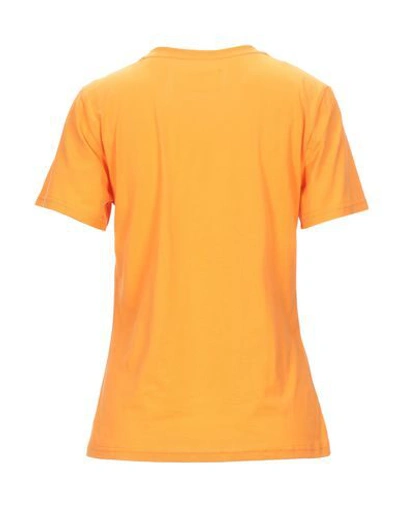 Shop Alberta Ferretti Woman T-shirt Orange Size M Cotton