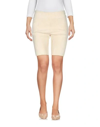 Jil Sander Woman Shorts & Bermuda Shorts Beige Size 2 Lambskin In Beige
