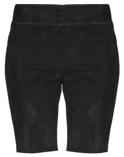 Shop Jil Sander Woman Shorts & Bermuda Shorts Black Size 2 Lambskin