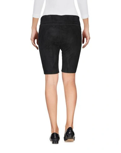 Shop Jil Sander Woman Shorts & Bermuda Shorts Black Size 2 Lambskin