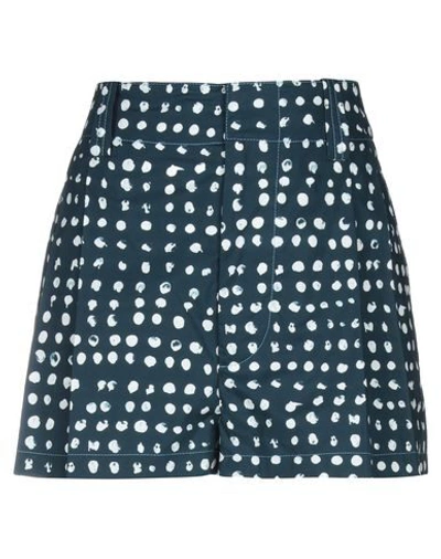 Shop Marni Woman Shorts & Bermuda Shorts Midnight Blue Size 0 Cotton