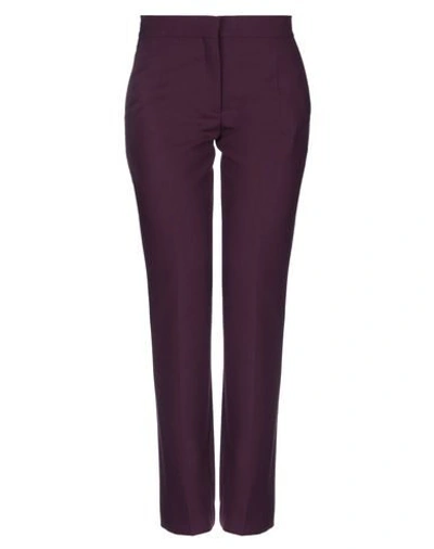 Shop Valentino Garavani Woman Pants Purple Size 2 Polyester, Virgin Wool, Elastane