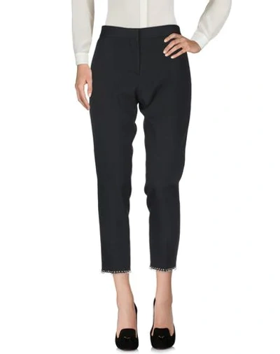 Shop Burberry Woman Pants Black Size 8 Wool, Silk