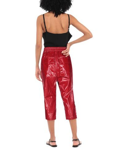 Shop Rick Owens Cropped Pants & Culottes In Red
