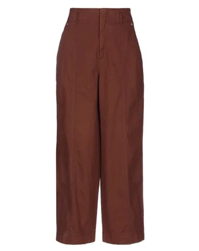 Shop Slowear Incotex Woman Pants Brown Size 8 Cotton, Elastane