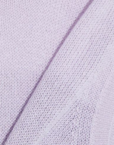 Shop Agnona Woman Sweater Lilac Size S Cashmere, Polyester, Metallic Fiber In Purple