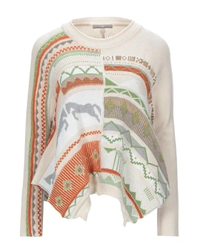 Shop High By Claire Campbell Sweaters In Ivory