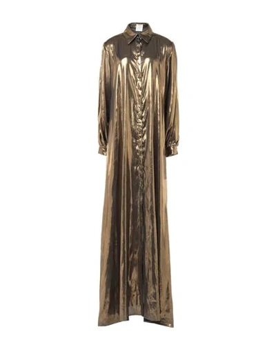 Shop Ingie Paris Long Dresses In Gold