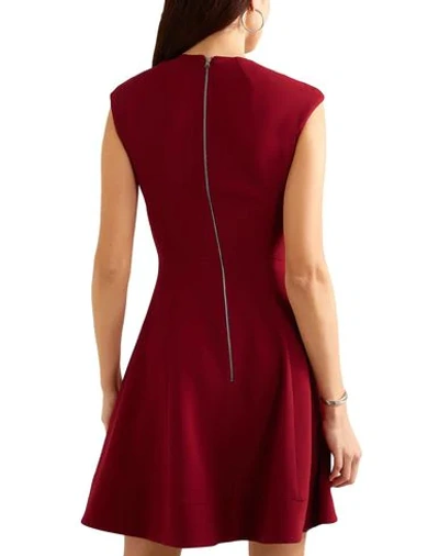 Shop Victoria Beckham Woman Mini Dress Burgundy Size 12 Viscose, Acetate, Elastane In Red
