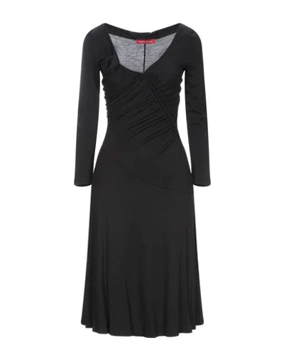 Shop Angelo Marani Knee-length Dresses In Black