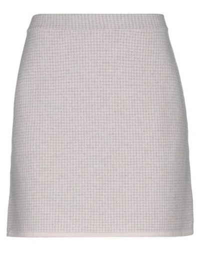 Shop Alyki Mini Skirts In Dove Grey