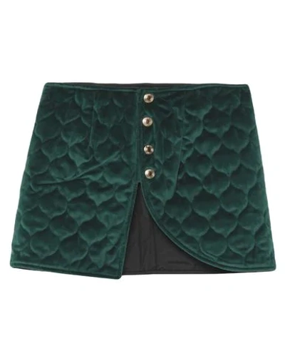 Shop Gcds Mini Skirts In Dark Green