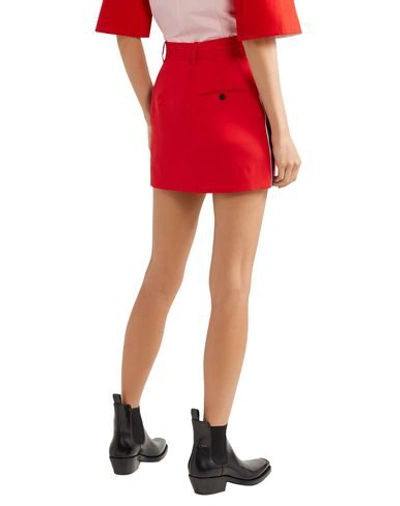 Shop Calvin Klein 205w39nyc Woman Mini Skirt Red Size 10 Wool