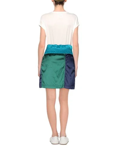 Shop Dondup Woman Mini Skirt Dark Green Size 6 Polyamide