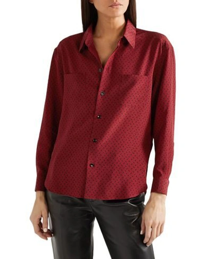 Shop Saint Laurent Shirts In Red