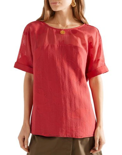 Shop Hatch Woman Blouse Red Size 2 Viscose, Polyester
