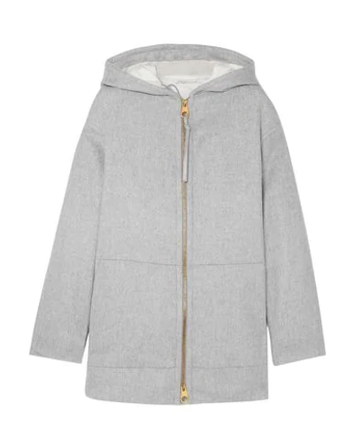 Shop Agnona Coats In Light Grey