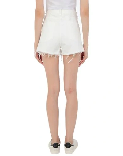 Shop Saint Laurent Denim Shorts In White