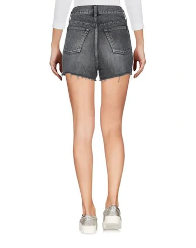 Shop Saint Laurent Denim Shorts In Black