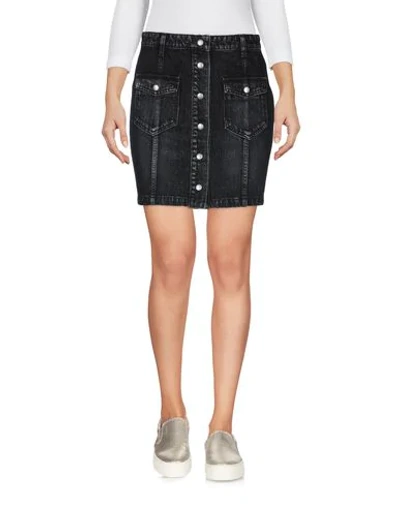 Shop Saint Laurent Denim Skirts In Black