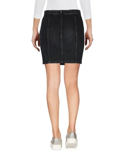 Shop Saint Laurent Denim Skirts In Black