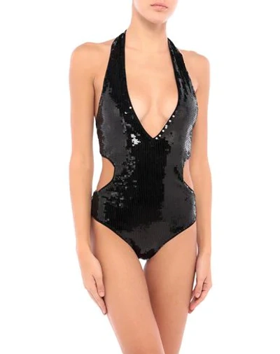 Shop Saint Laurent One-piece Swimsuits In Black