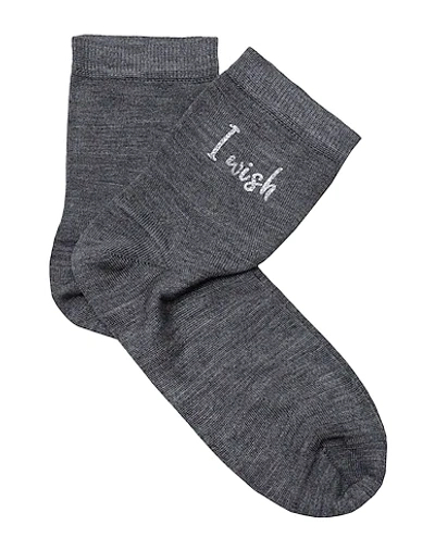 Shop Maria La Rosa Short Socks In Grey