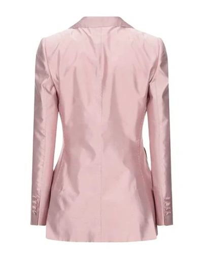 Shop Dolce & Gabbana Woman Blazer Pastel Pink Size 14 Silk