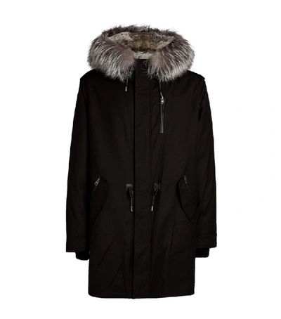 Shop Mackage Fur-lined Moritz Parka In Black