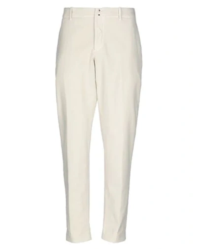 Shop Incotex Casual Pants In Ivory