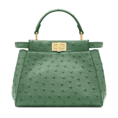 Shop Fendi Peekaboo Mini In Vert