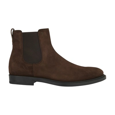 Shop Tod's Gomma Chelsea Boots In Testa Moro