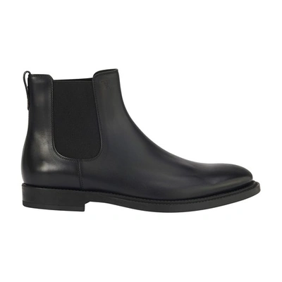 Shop Tod's Gomma Chelsea Boots In Nero