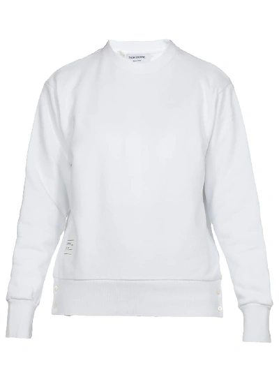 Shop Thom Browne Classic Sweatshirt In White