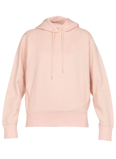 Shop Kenzo Cotton Hoodie In Faded Pink
