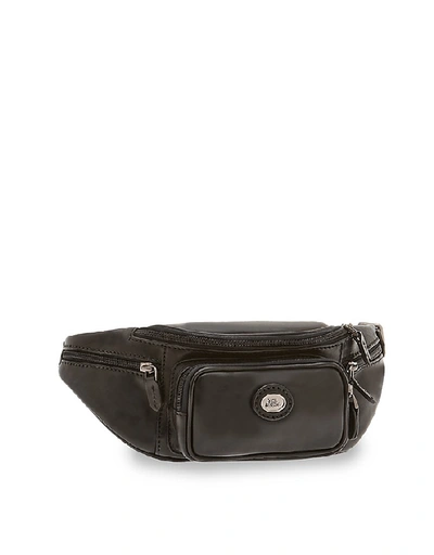 Shop The Bridge Men's Bags Story Viaggio Genuine Leather Belt Bag In Black