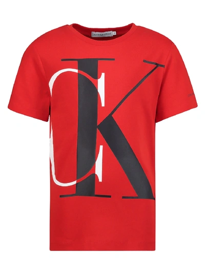 Shop Calvin Klein Kids Exploded Monogram In Red