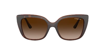 Shop Vogue Eyewear Woman Sunglass Vo5337s In Brown Gradient