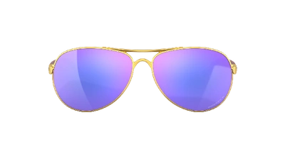 Shop Oakley Woman Sunglass Oo4079 Feedback In Prizm Violet Polarized