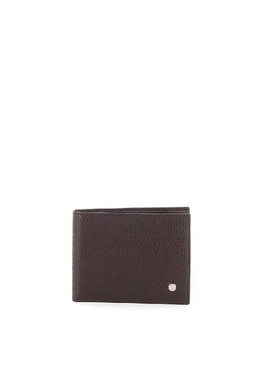 Shop Orciani Grainy Leather Bifold Wallet In Brown