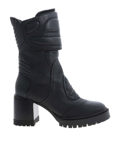 Shop Casadei Interceptor Boots In Black