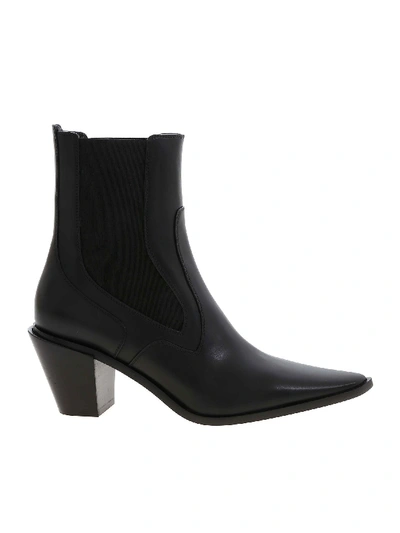 Shop Casadei Chelsea Space Cowgirl Ankle Boots In Black
