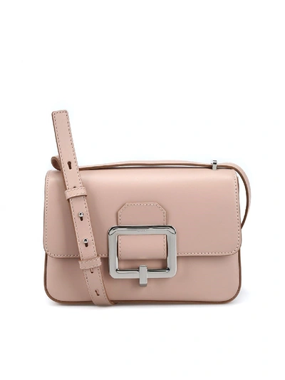 Shop Bally Janelle Light Pink Leather Shoulder Bag