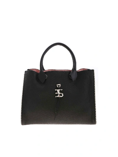 Shop Ermanno Scervino Medium Shopping Bag With Studs In Black