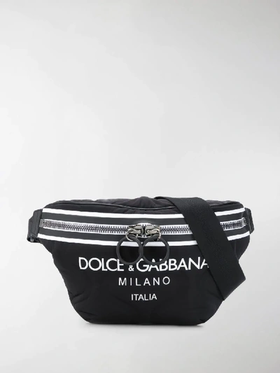Shop Dolce & Gabbana Palermo Tecnico Belt Bag In Black