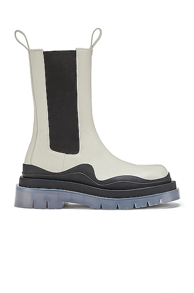 Bottega Veneta Bv Tire Clear Sole Chelsea Boot In Wax & Black